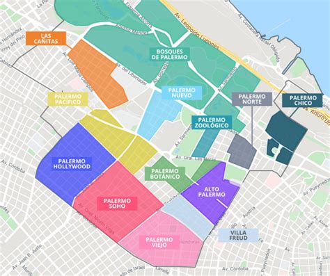 Mapa de Palermo Soho y Godoy Cruz