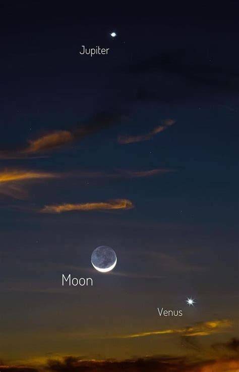 Conjunción de Júpiter, Luna, Venus y Mercurio