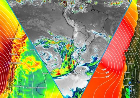 Mapa del sistema frontal en Chile